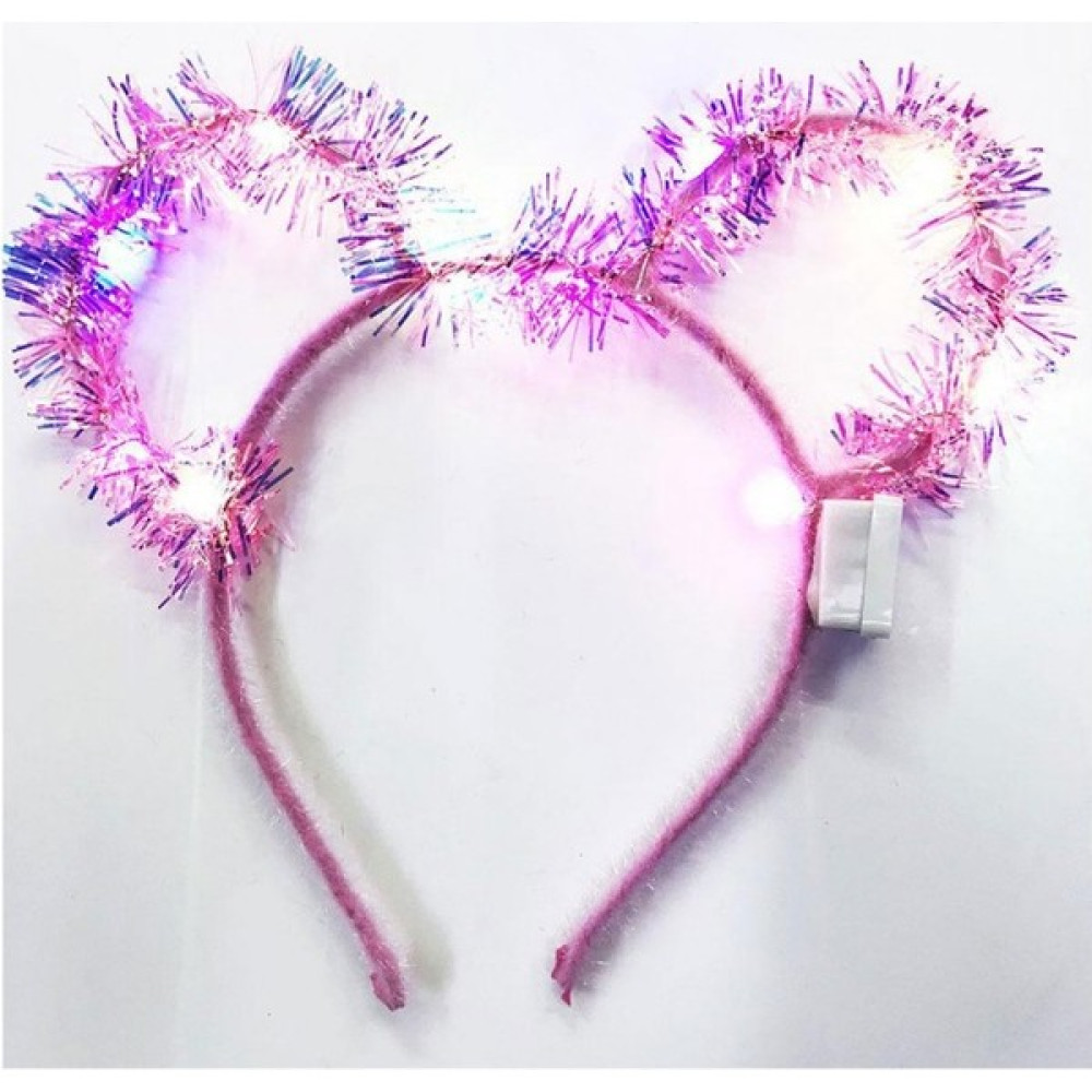 Parsilya LED Işıklı Püsküllü Mickey Minnie Mouse Kulak Taç Pembe Oto Boyaları Fiyatı