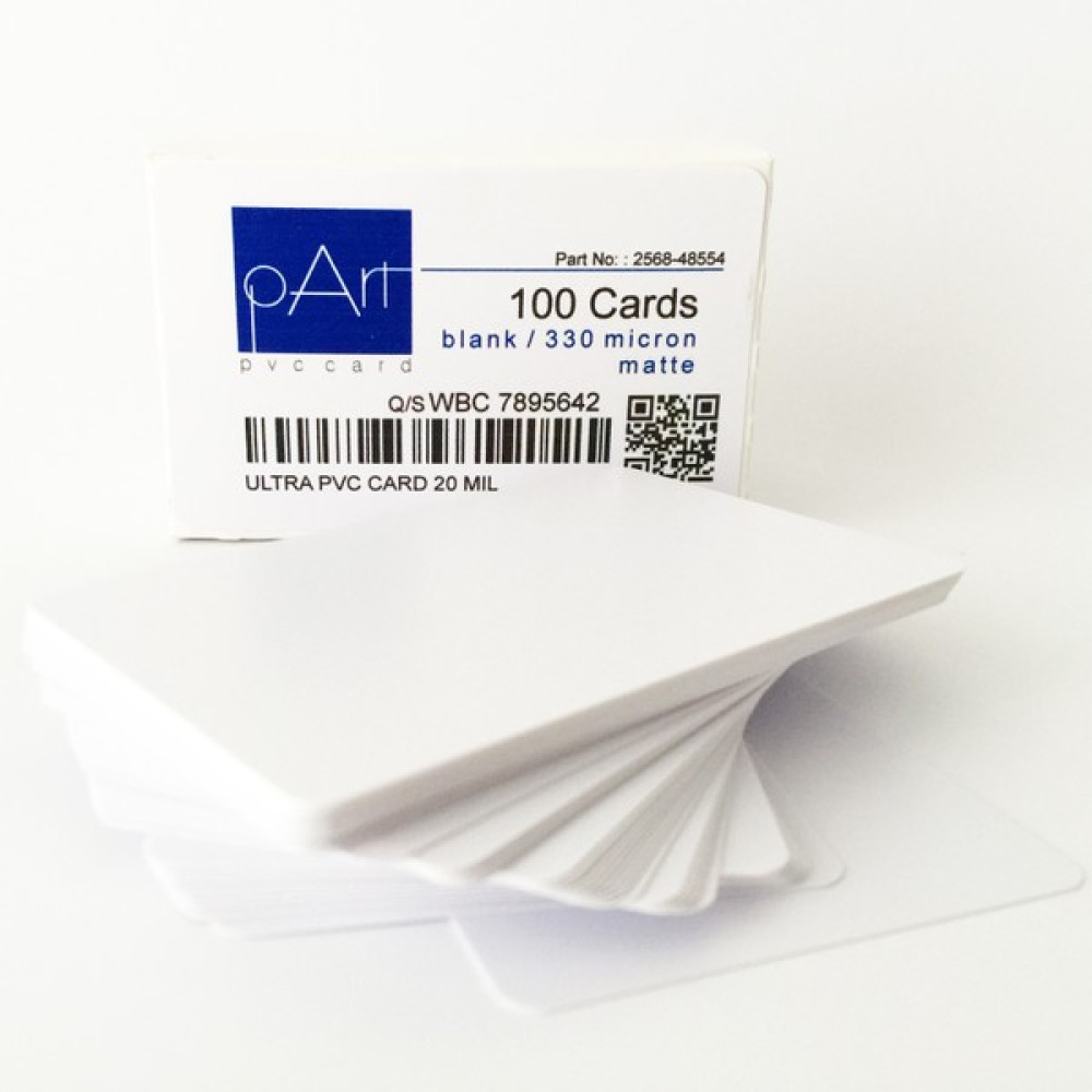 Part İnce Beyaz Kart 330 Micron (0,33 mm Kalınlığında) Mat Yüzey 100 Adet Plastik Kart Malzemeleri Fiyatı