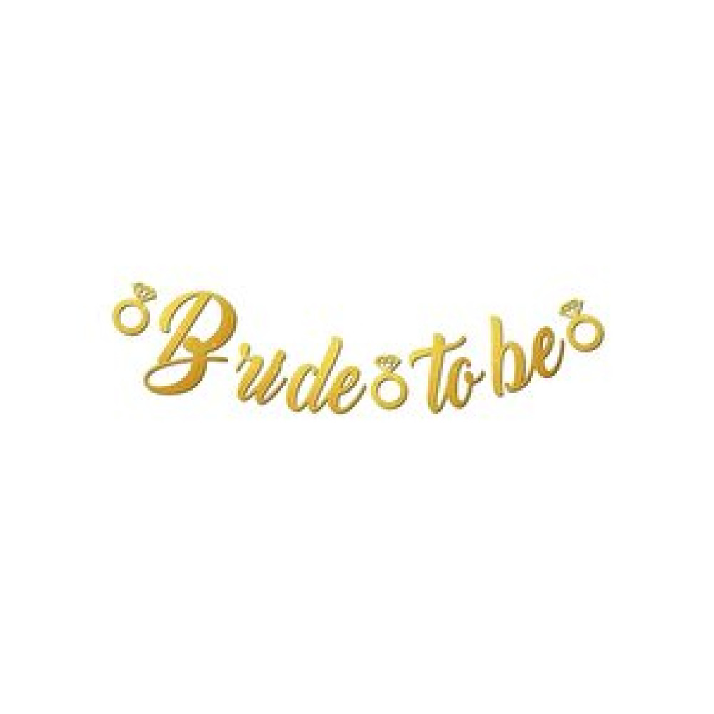 Parti Adresi Bride To Be Kaligrafi Banner Altın Yaş Günü & Parti Fiyatı