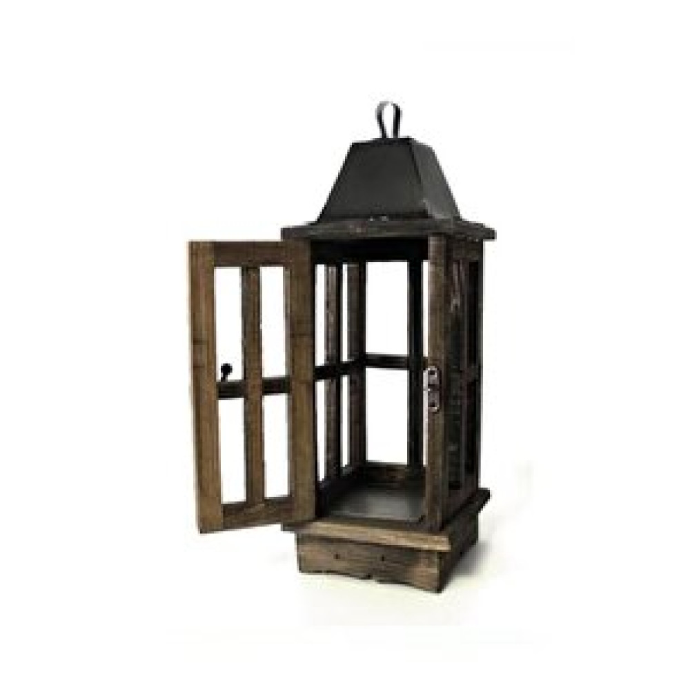 Parti Adresi Dekoratif Ahşap Fener Mumluk Ceviz 35x12 Cm Dış Mekan Aydınlatma Fiyatı