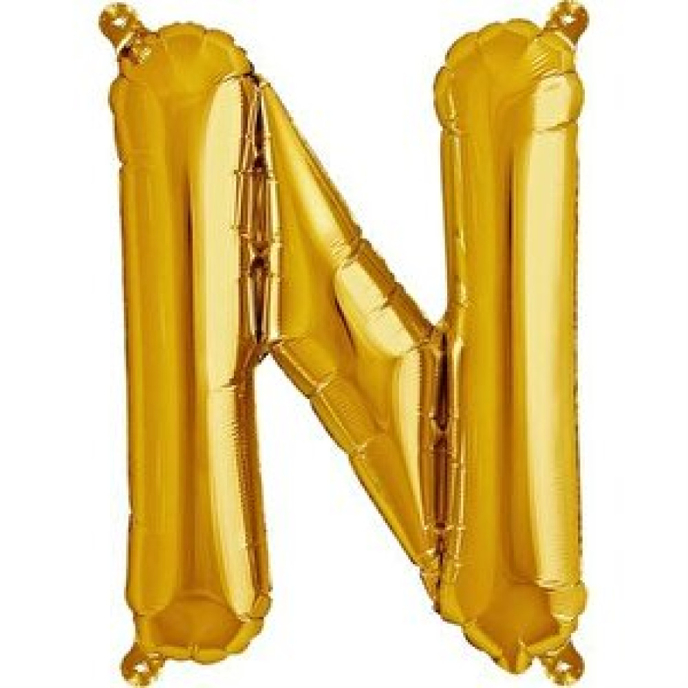 Parti Adresi Harf Folyo Balon N Harfi Altın Renk 80 Cm - 32" Yaş Günü & Parti Fiyatı