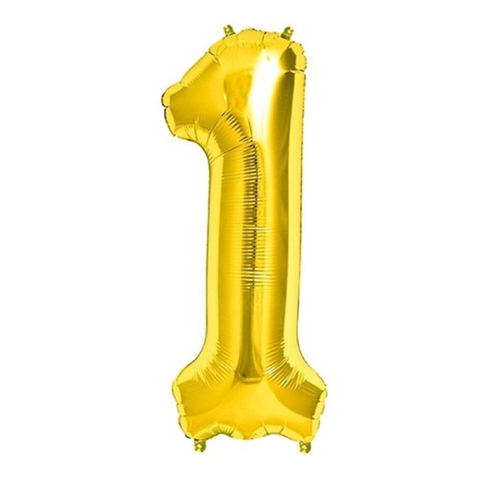 Parti dolabı 100 Cm Gold Altın Sarısı Dore Büyük Folyo 1 Rakam Balon 40inc Yaş Günü & Parti Fiyatı