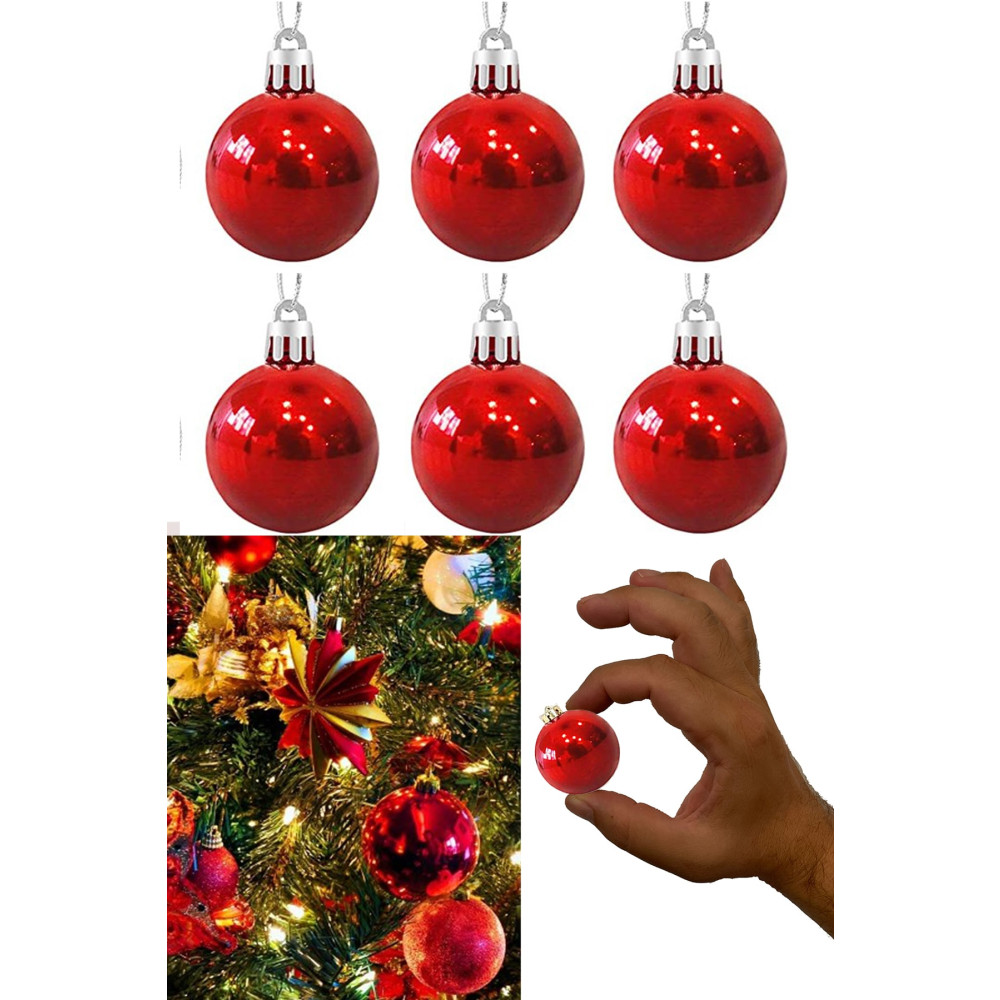 Parti dolabı Kırmızı 6lı Yılbaşı Top Süs 4cm Çam Ağacı Süsleri Noel Dekorasyon Cici Top Altın Sarısı Süsleme Yaş Günü & Parti Fiyatı
