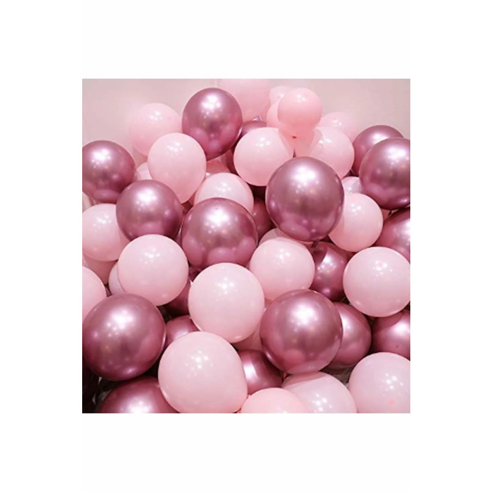 Parti dolabı Krom Pembe Ve Makaron (Pastel) Pembe Renk 15 Li Balon Yaş Günü & Parti Fiyatı