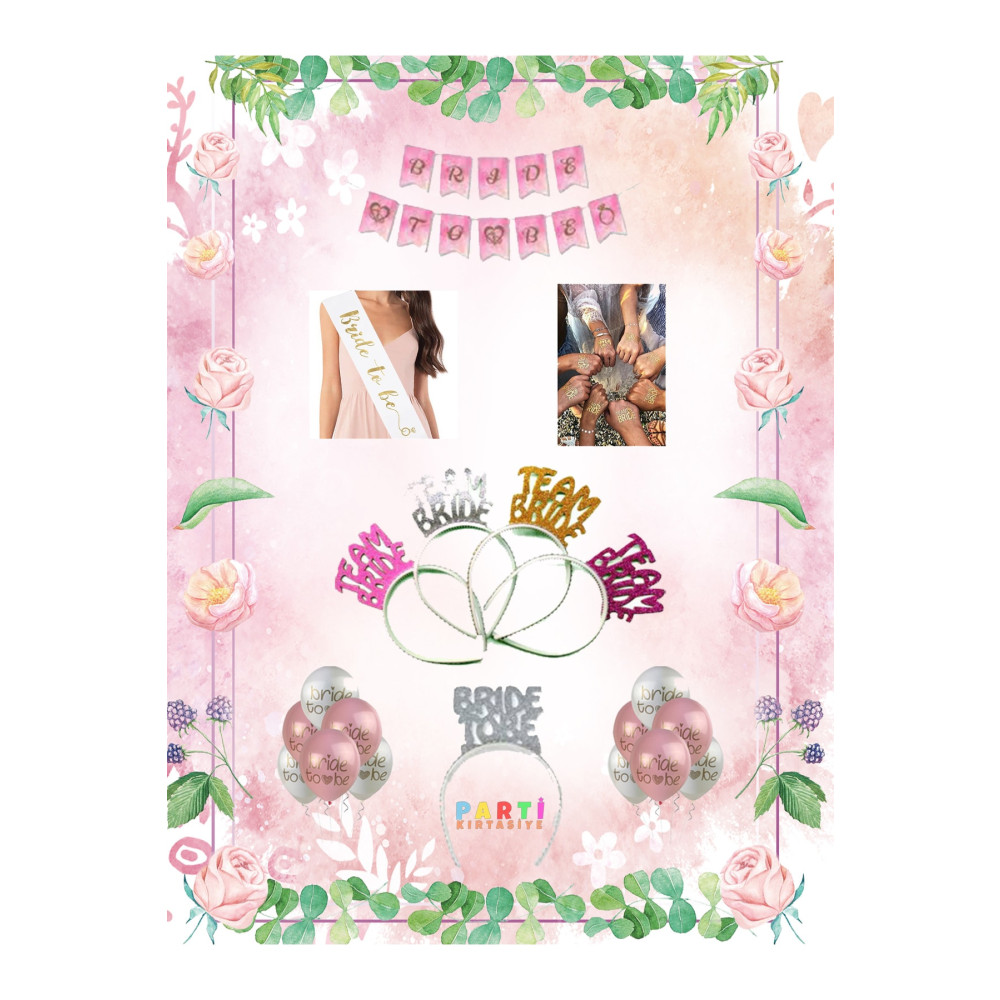 Parti Kırtasiye Bride To Be Parti Seti Bekarlığa Veda Partisi Set Yaş Günü & Parti Fiyatı