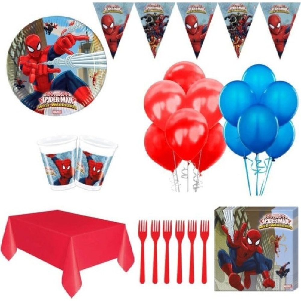 Parti Kırtasiye Spider Man Örümcek Adam Doğum Günü Konsepti Parti Malzemeleri Seti 8 Kişilik Oyuncak Fiyatı