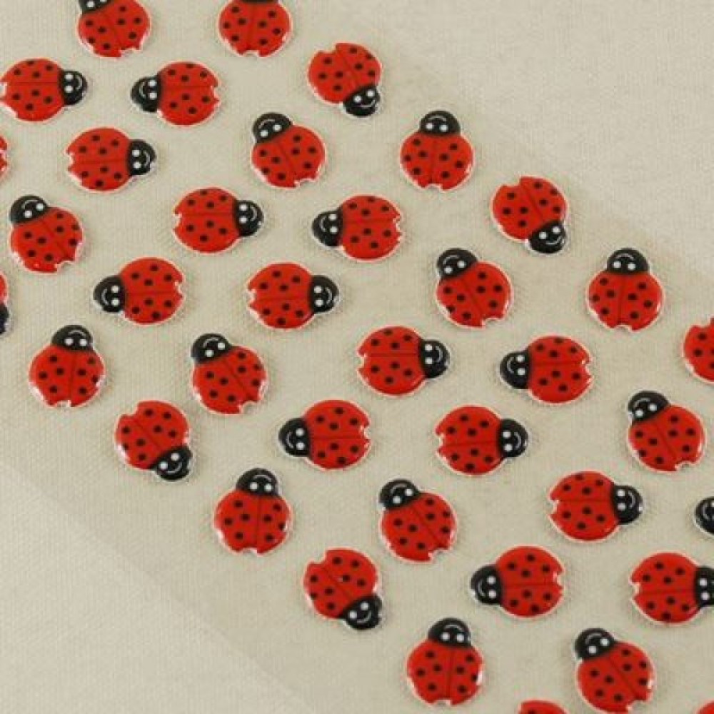 Parti Vitrini Uğur Böceği Silikon Sticker 60 Adet 1 cm x 0.8 cm - 1x1 Duvar Stickerı Fiyatı
