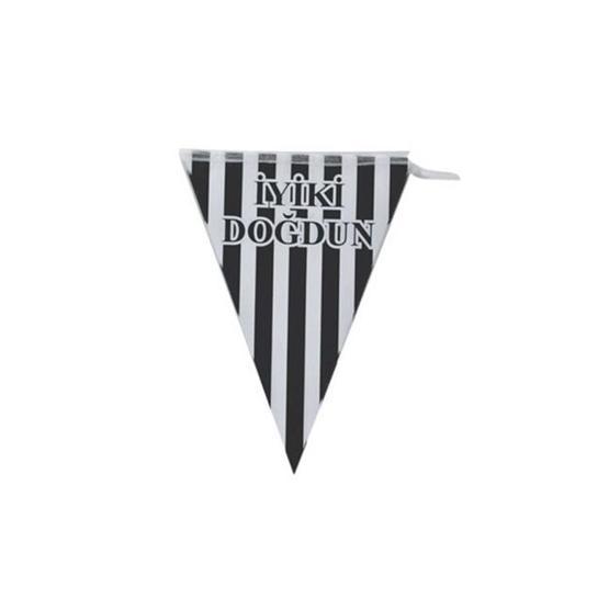 PartiBulutu Beşiktaş Üçgen Bayrak Set