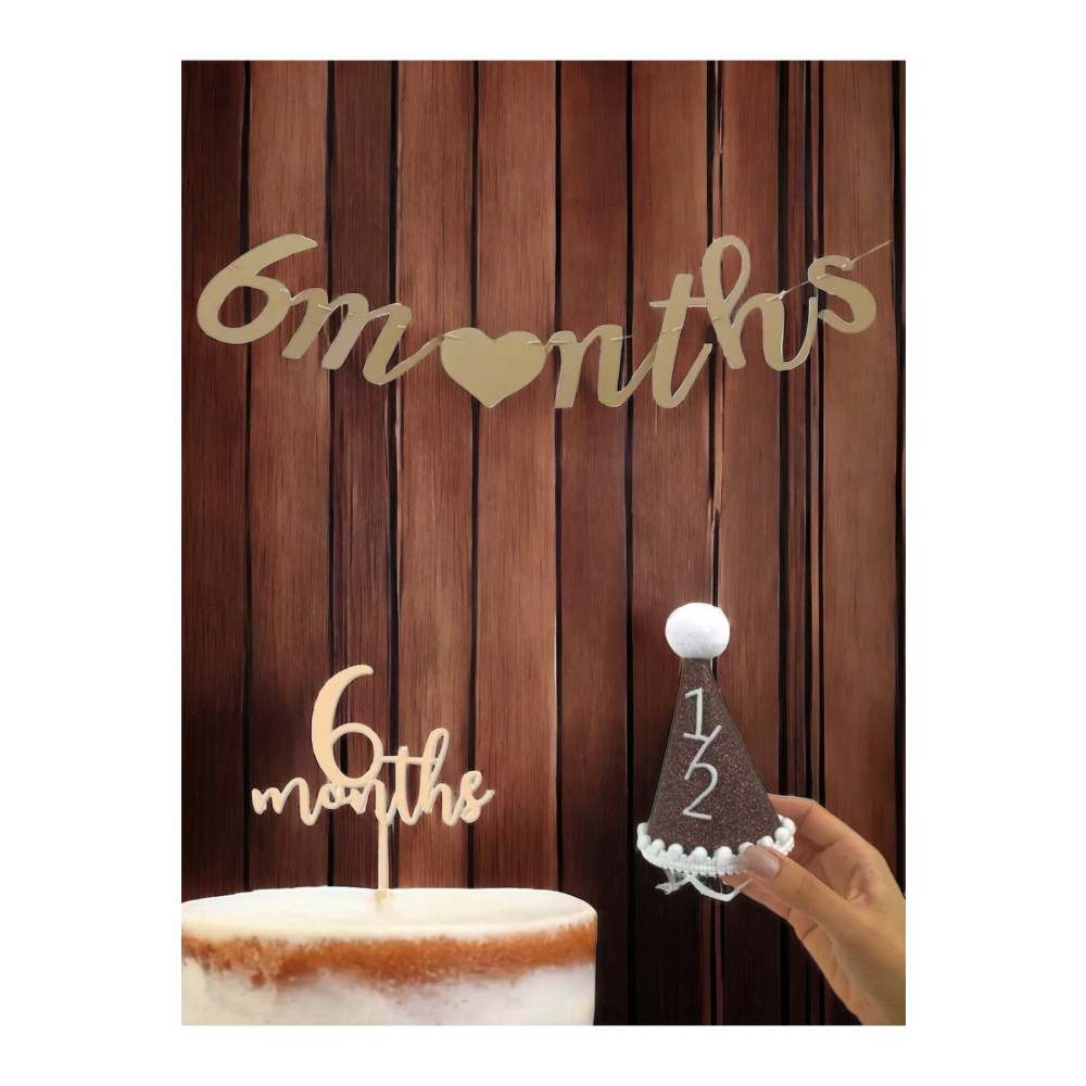 Partifabrik Yarım Yaş 6 Months 3 Parça Parti Seti Tüm Yaşlar Beden Yaş Günü & Parti Fiyatı