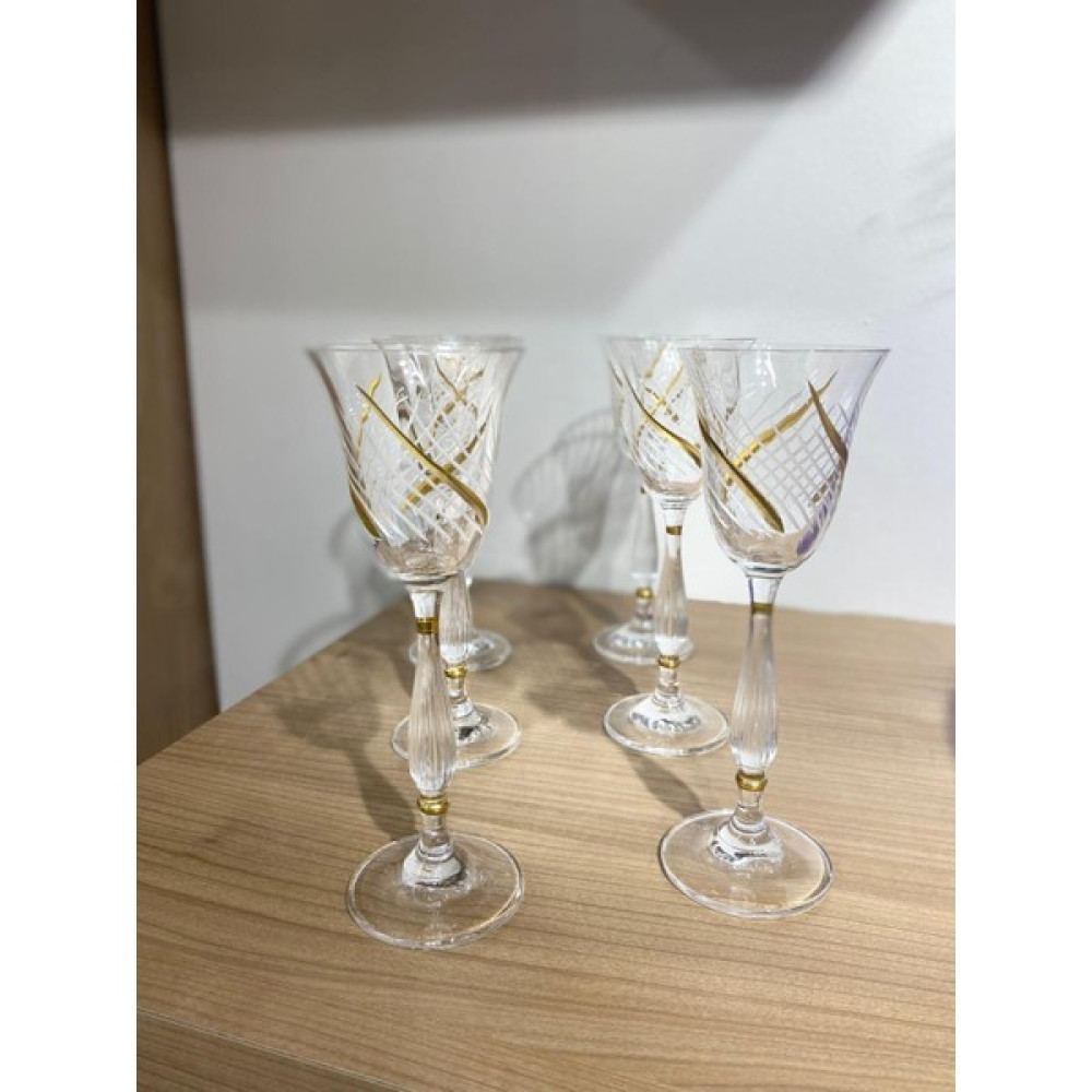 Partridge Store Kahve Yanı Bardağı El Yapımı Kesme Yaldızlı 6'lı Fincan / Bardak / Kahve Takımı Fiyatı