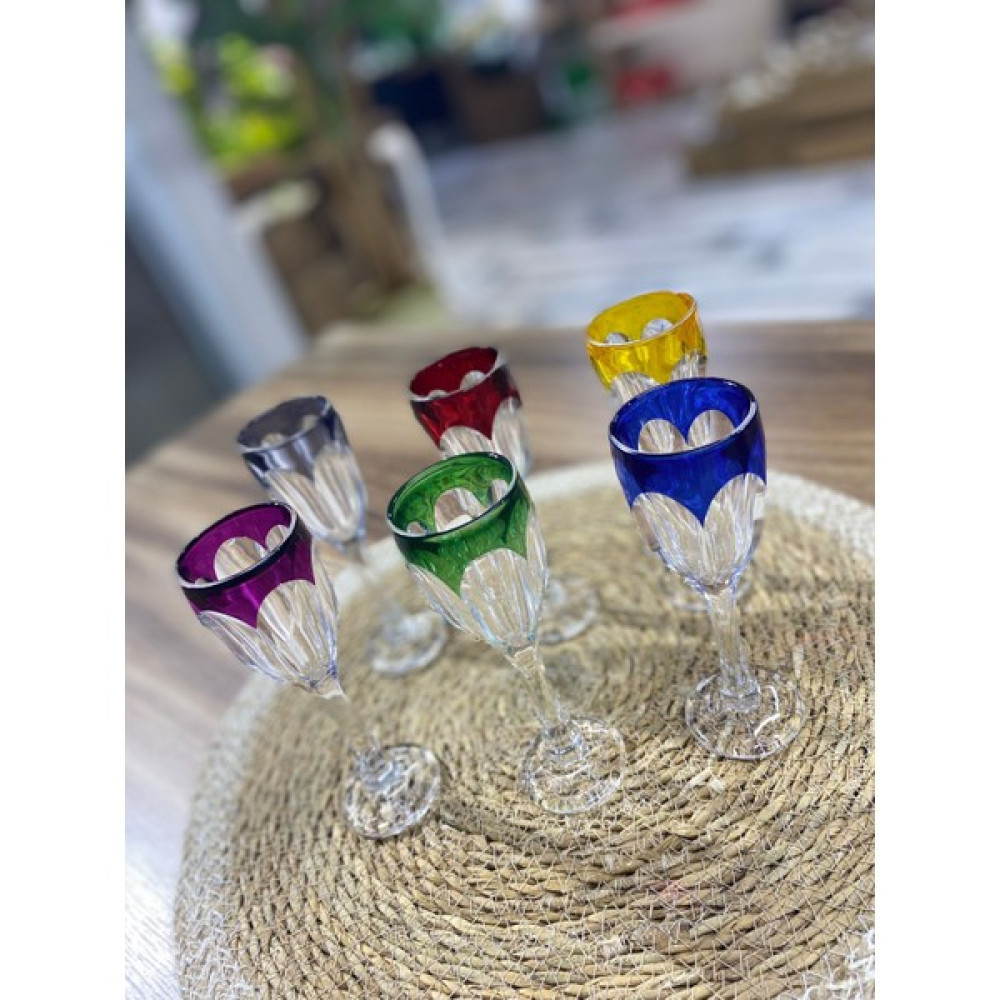 Partridge Store Renkli Kahve Yanı Su Bardağı 6lı Fincan / Bardak / Kahve Takımı Fiyatı