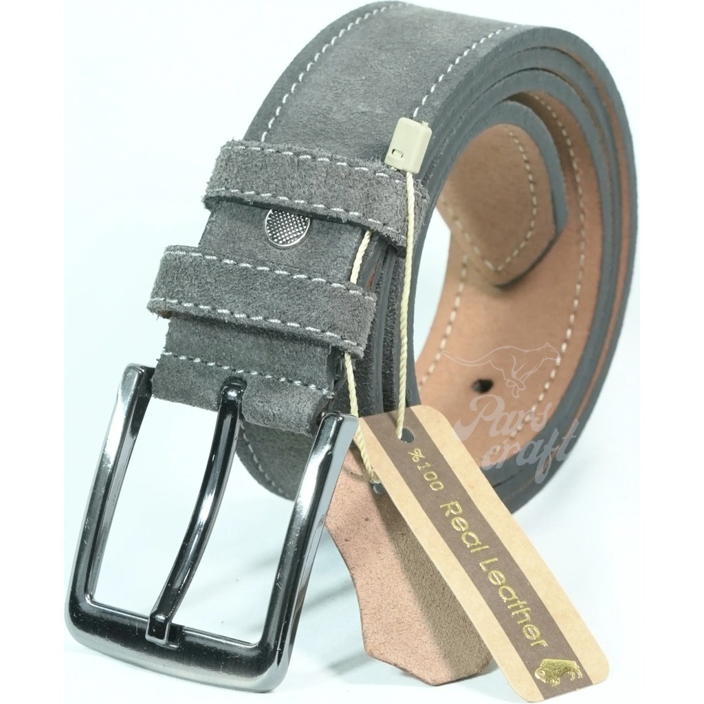 Partscraft Süet Deri Kemer Erkek 4 cm Gri Premium Üretim Eskimez Deforme Olmaz Erkek Kemeri Fiyatı