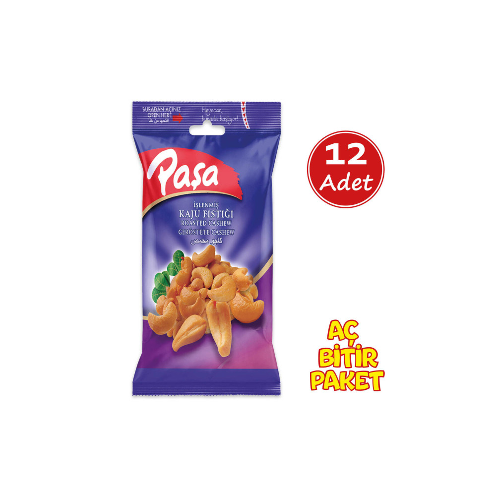 Paşa Kuruyemiş Kaju Fıstığı 40 Gr. X 12 Adet (1. KALİTE) Kuruyemiş Fiyatı