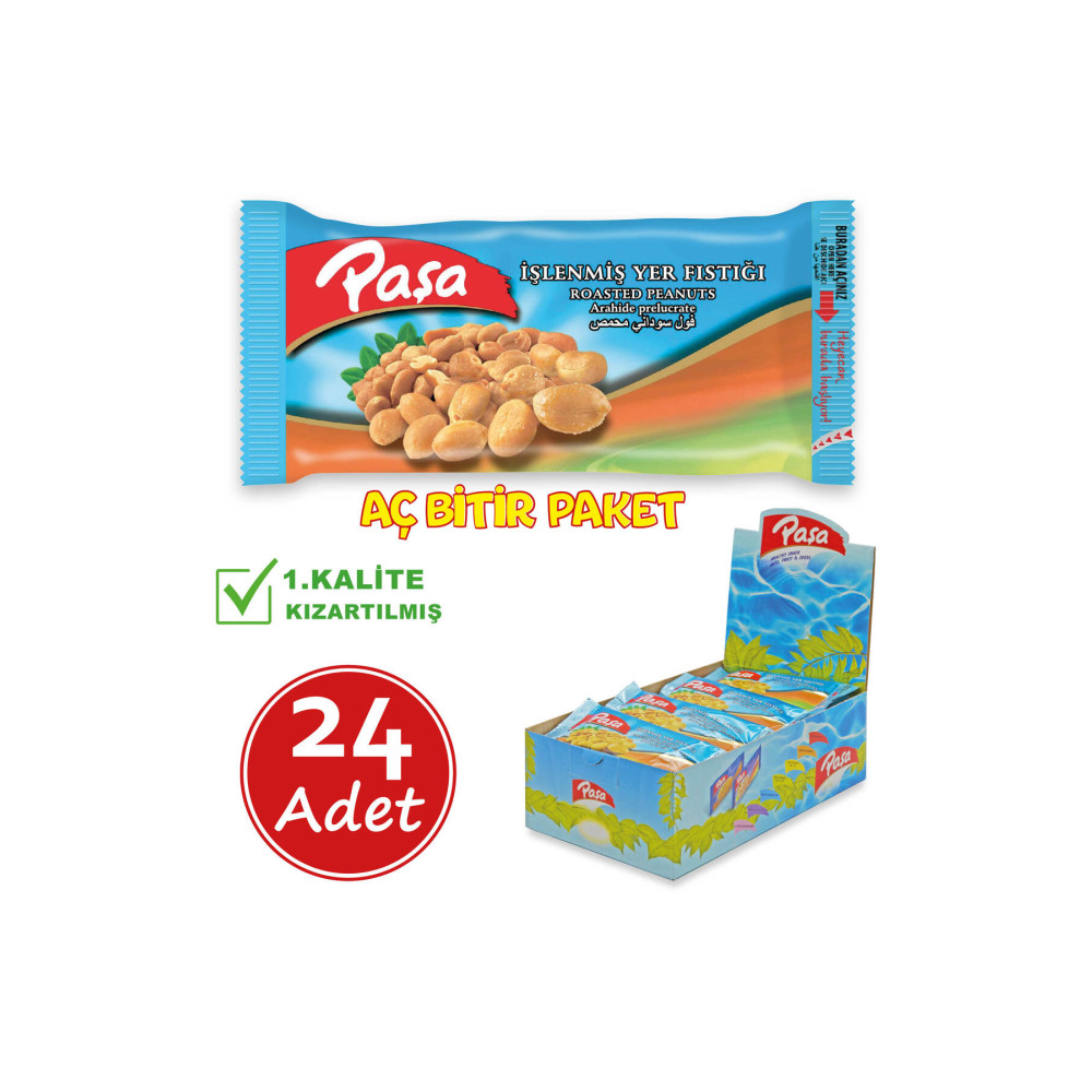 Paşa Kuruyemiş Paşa Işlenmiş Yer Fıstığı 30 gr X 24 Adet (1. KALİTE) Kuruyemiş Fiyatı