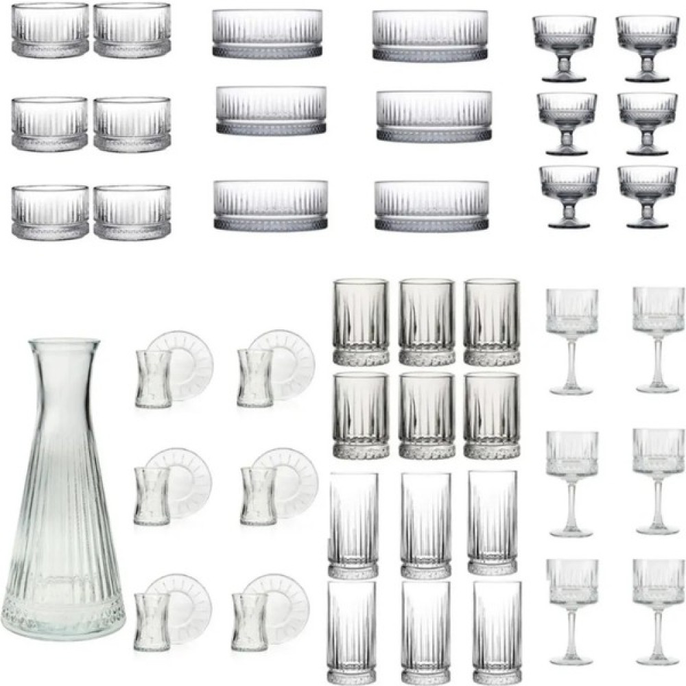 Paşabahçe Elysia 49 Parça Bardak, Sunumluk, Çerezlik , Dondurmalık Full Çeyiz Seti - Gümüş Yatak Odası Tekstili & Çeyiz Seti Fiyatı