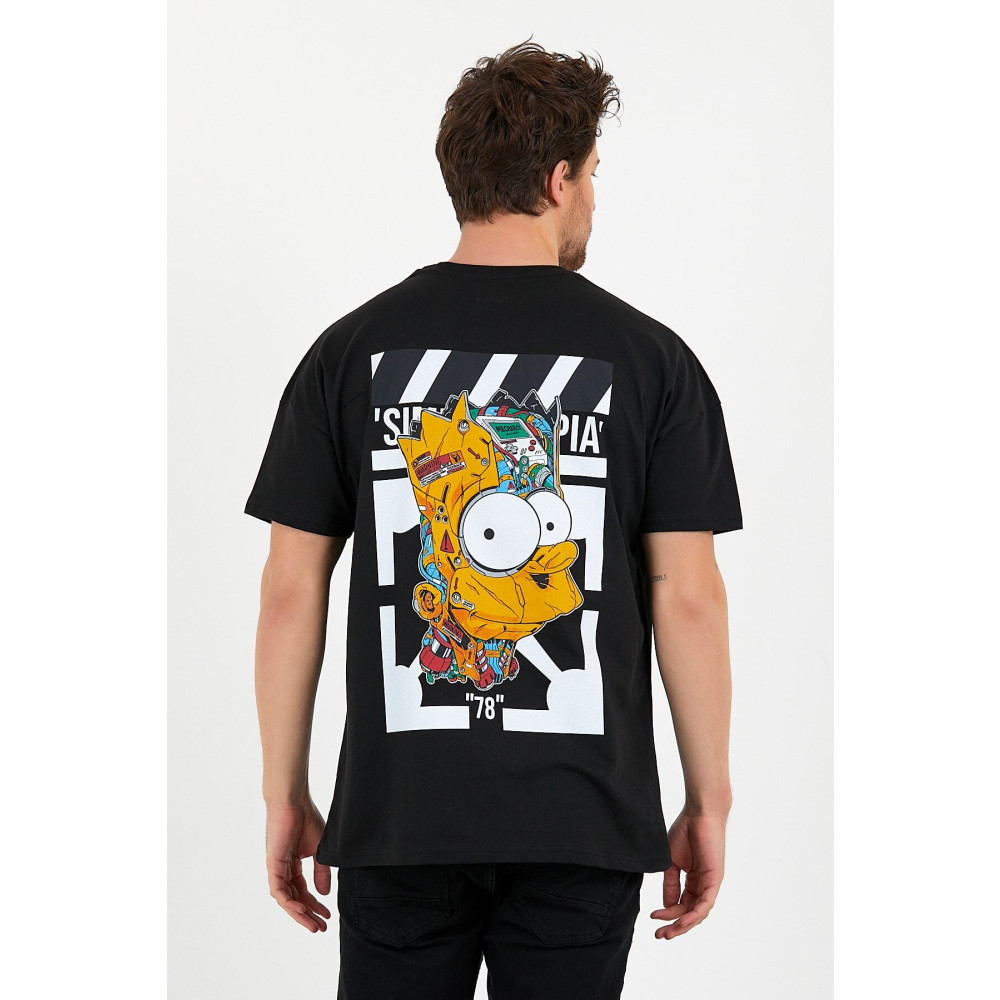 Pasage Simpsonlar Baskılı Oversize T-shirt 4XL Beden Bayan T-shirt Fiyatı