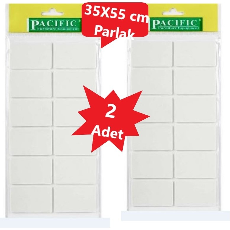 Pasific Zemin Koruyucu 35X55 mm Parlak Beyaz Keçe, Ses ve Çizik Önleyici Siyah Mobilya Keçesi 2 Adet Nalburiye & Hırdavat Fiyatı