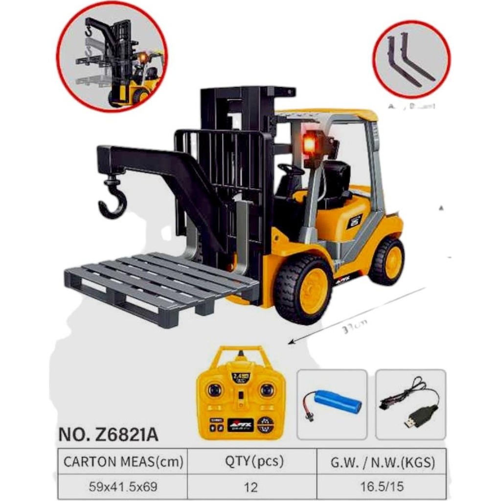 Pasifik Toys Kumandalı Forklift Z6821A 9ch R/c 2.4g USB Sesli Işıklı Şarjlı 1:18 3+ - 33 cm TV Aksesuarları Fiyatı