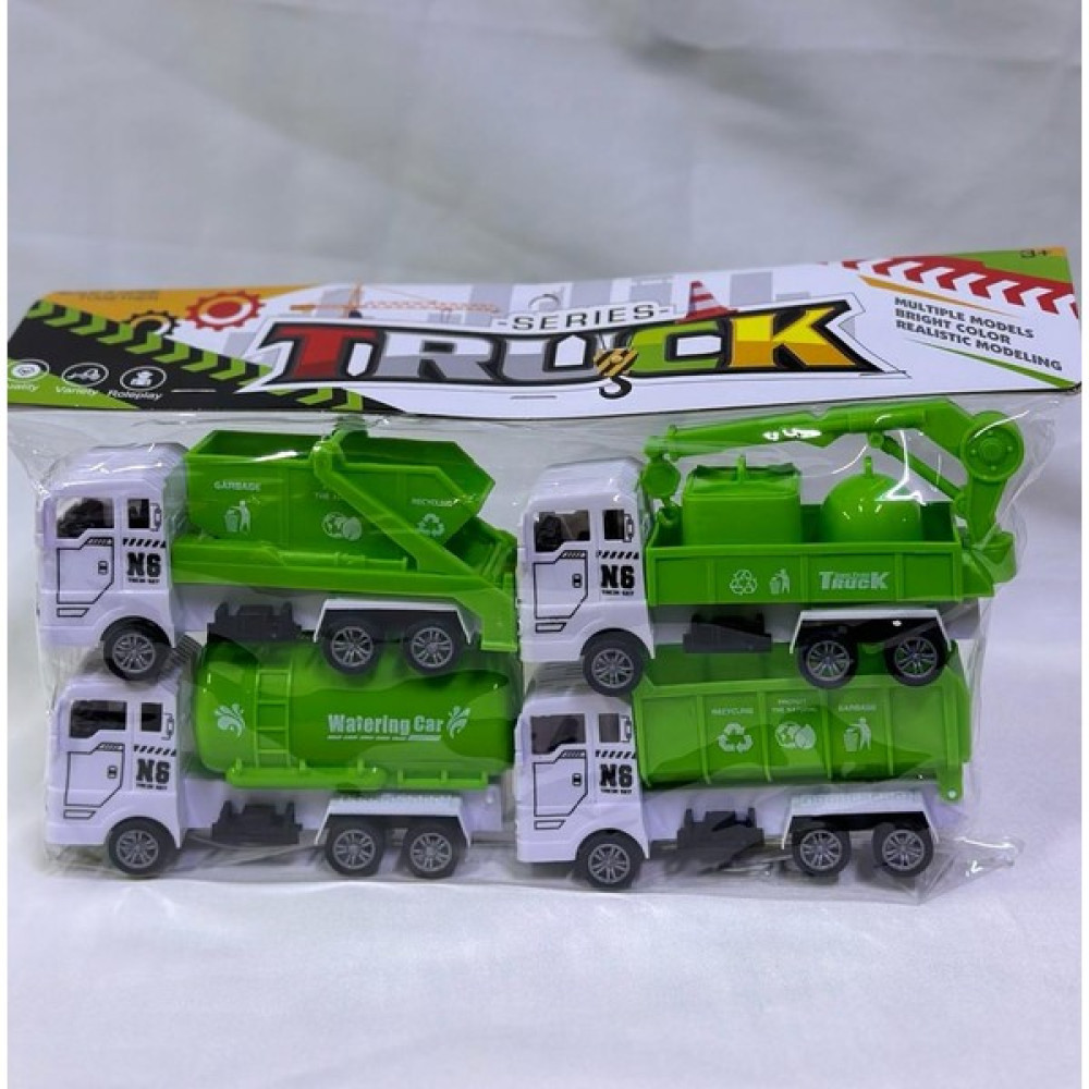 Pasifik Toys Pasifik Oyuncak Poşette 4lü Çöp Arabaları Çek Bırak Oyuncak Araç Fiyatı