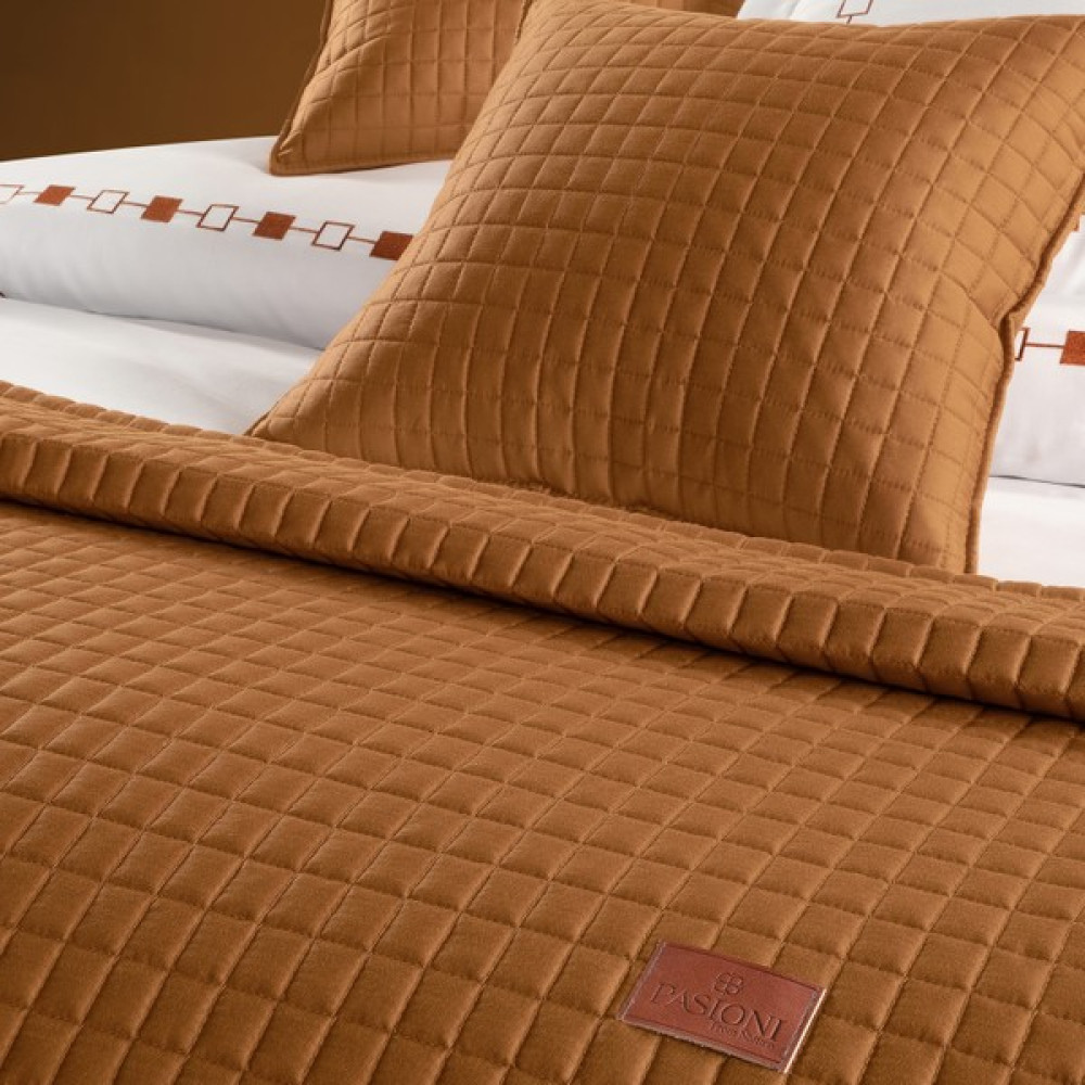 Pasıonı - Saten - Elegante - Çift Kişilik Yatak Runner Seti - 90 x 240 cm - Hardal Yatak Örtüsü Fiyatı