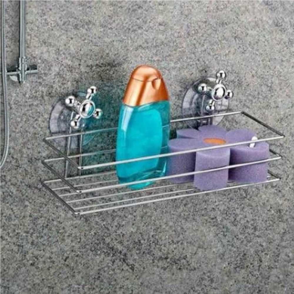 Paslanmaz Çelik Vakumlu Banyo Rafı - Vantuzlu Duş Rafı - Şampuanlık Banyo Rafı Fiyatı