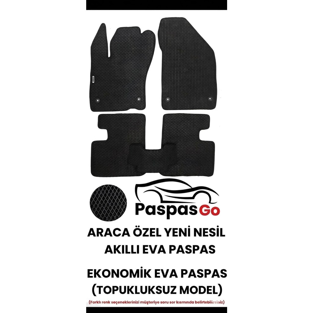 Paspasgo Ford Fıesta 2002-2008 Yeni Nesil Araca Özel Havuzlu Eva Oto Paspas - Siyah Araca Özel Paspaslar Fiyatı