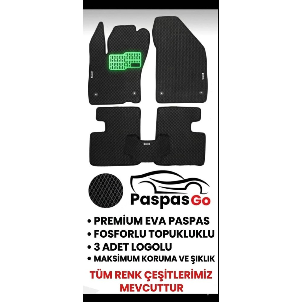 Paspasgo Jaguar F-Paca 2016-2026 Yeni Nesil Araca Özel Havuzlu Eva Oto Paspas - Siyah Oto Paspas Fiyatı