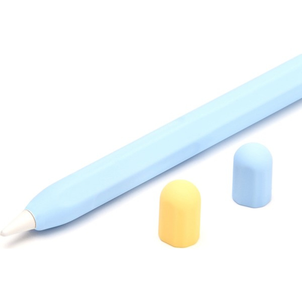 Passing Apple Kalem Için 2nd Nesil Kalem Kılıfı Stylus Kalem Kılıfı Çift Renk Eşleşen Silikon Koruyucu Kılıf Mavi (Yurt Dışından) - Beyaz Tablet Aksesuarı Fiyatı