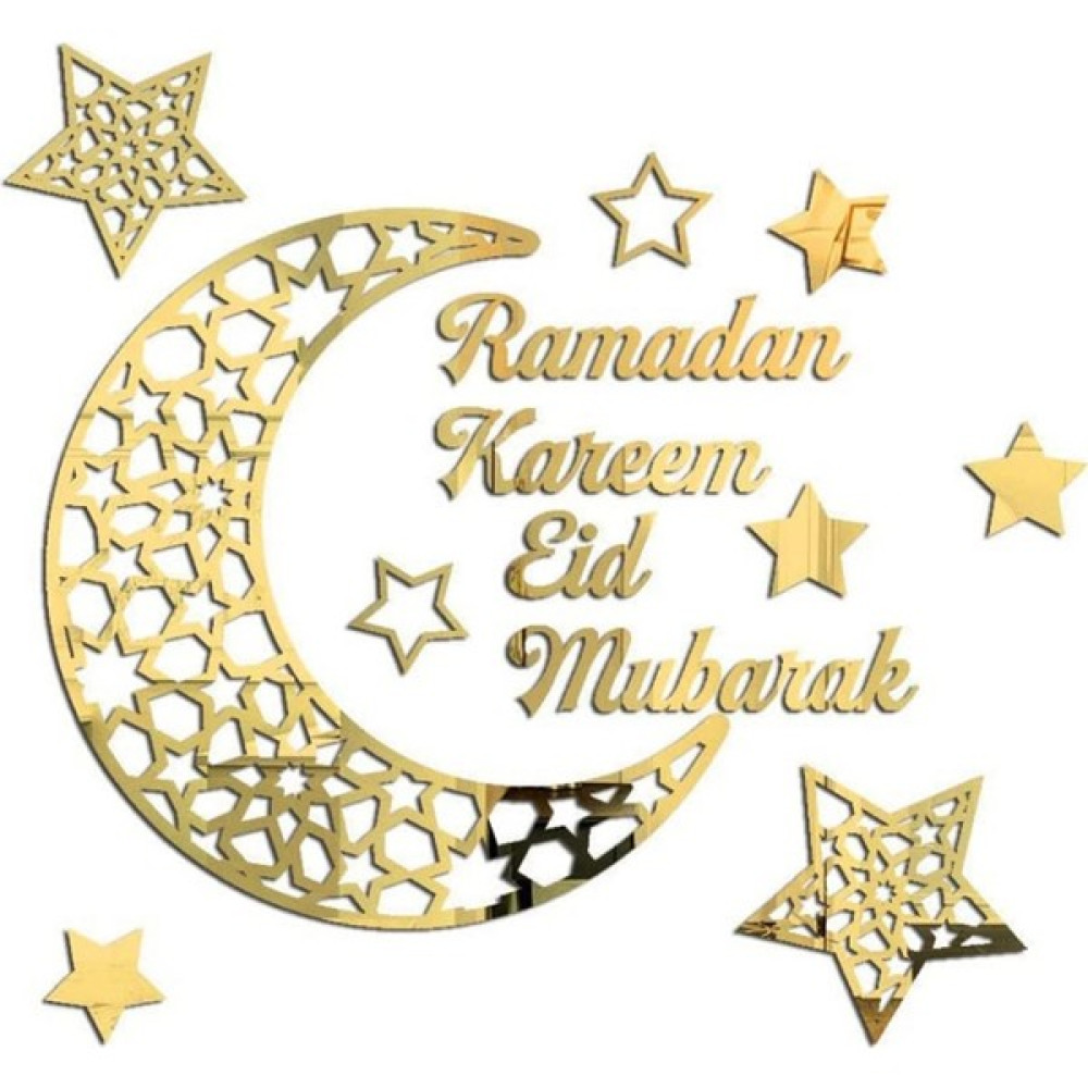 Passing Ramazan Kareem Çıkartmalar Süslemeleri Duvar Eid Mubarak Ev Dekor Için Burcu Yatak Odası Ön Oda Hilal Kristaller Sanat A (Yurt Dışından) Yılbaşı Fiyatı