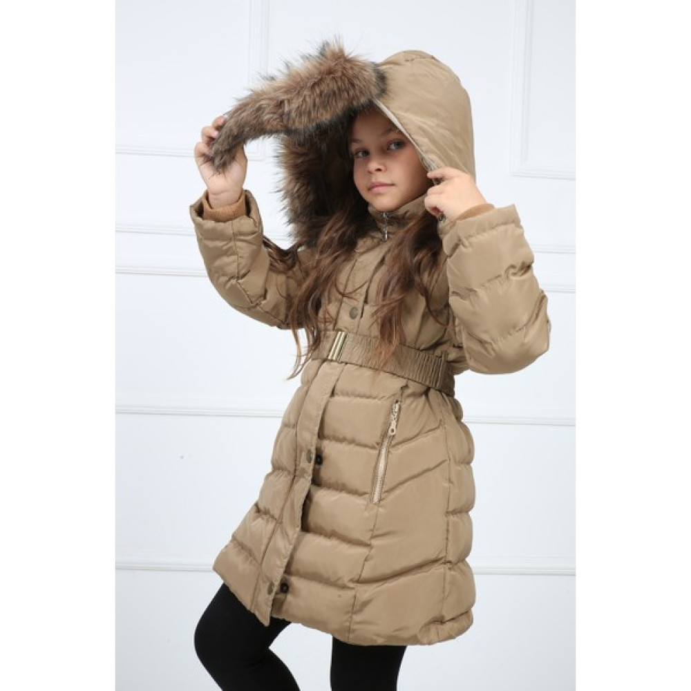 Passion Taş Kız Çocuk Peluşu Çıkarılabilir Kemerli Şişme Kaban Mont Kız Çocuk Mont Fiyatı