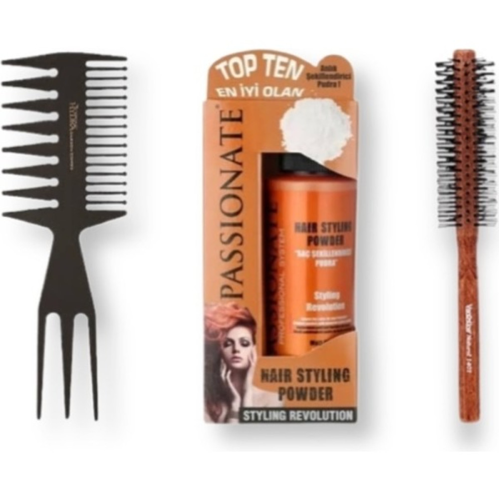 Passionate Saç Şekillendirici Pudra Güçlü Mat 20 G + Rodeo Style Collection Tarak + Venüsline Fön F - 1 Saç Şekillendirici Krem Fiyatı