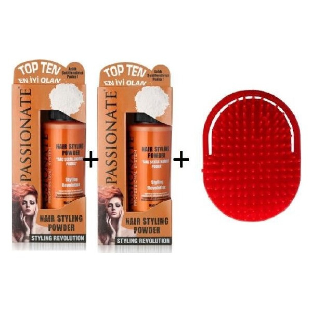 Passionate Şekillendirici Hacim Veren Saç Pudrası 2 Adet x 20 gr - Turuncu + Enginar Yıkama Tarağı Saç Şekillendirici Krem Fiyatı