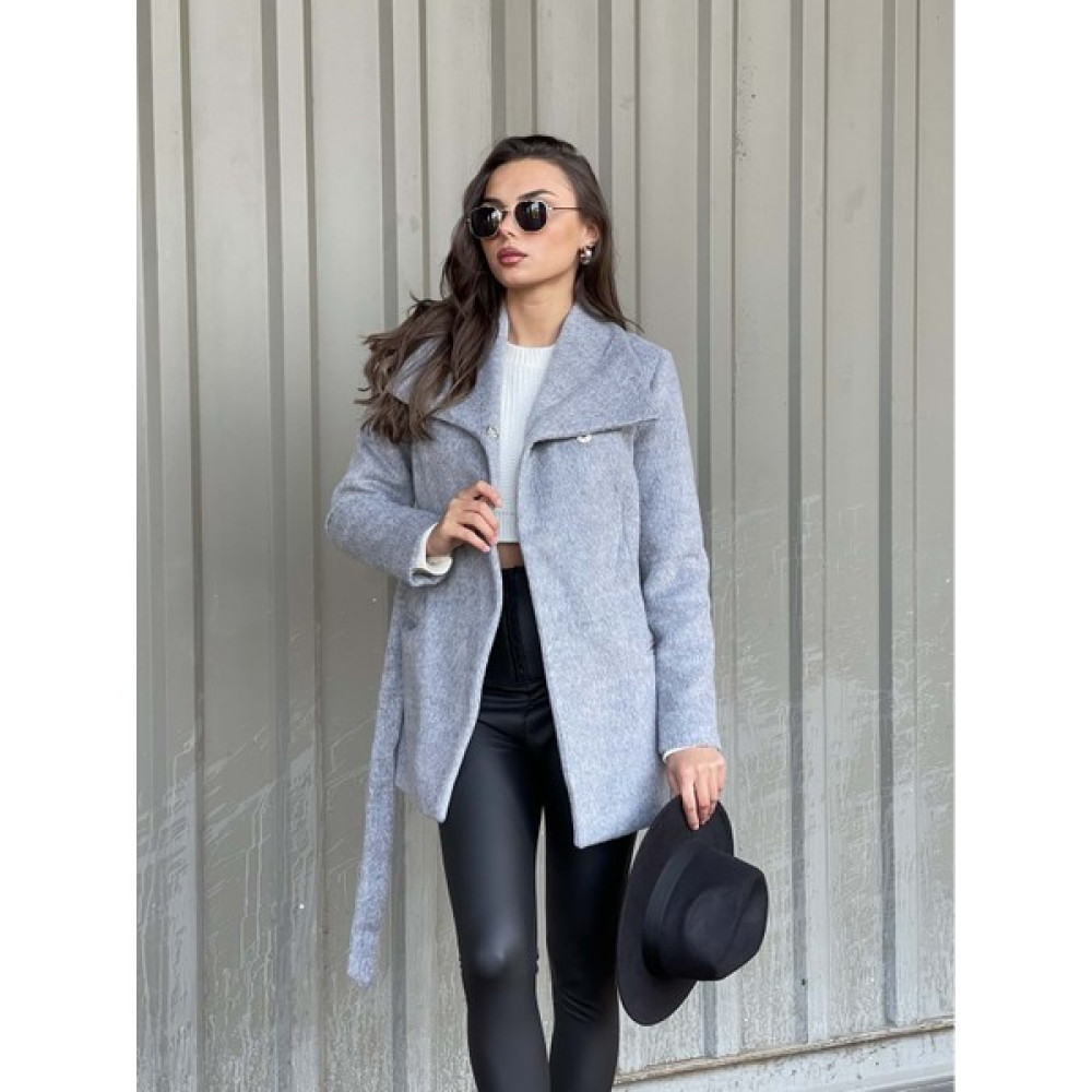 Passionis Exclusive Ps-Kısa Şal Yaka Yün Kaşmir Kaban - ST00253-KOYU Gri-38 Kadın Kaban Fiyatı
