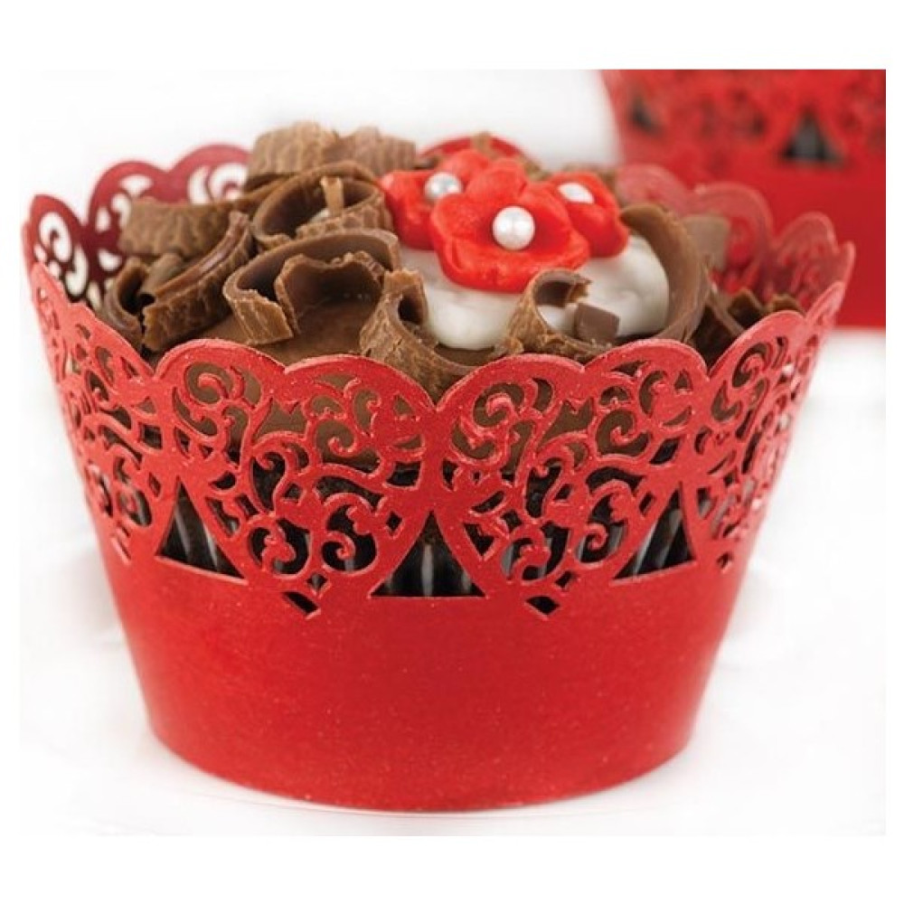 Pasta Cumhuriyeti Kırmızı Kalpli Muffin Cupcake Kenar Danteli 10lu Kek Kalıpları Fiyatı