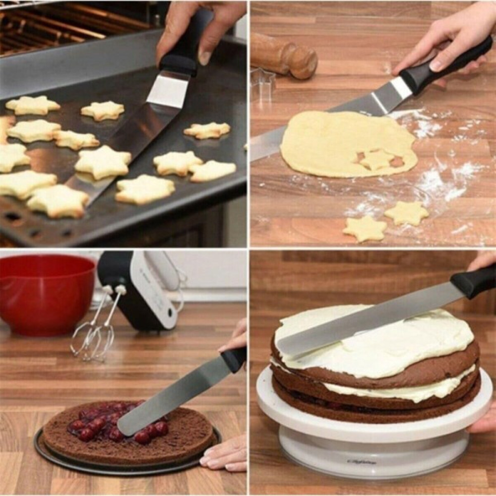 Pasta Vitrin Eğik Sıvama Paleti - Spatulası Paslanmaz Çelik- 20 cm Mutfak Gereçleri Fiyatı