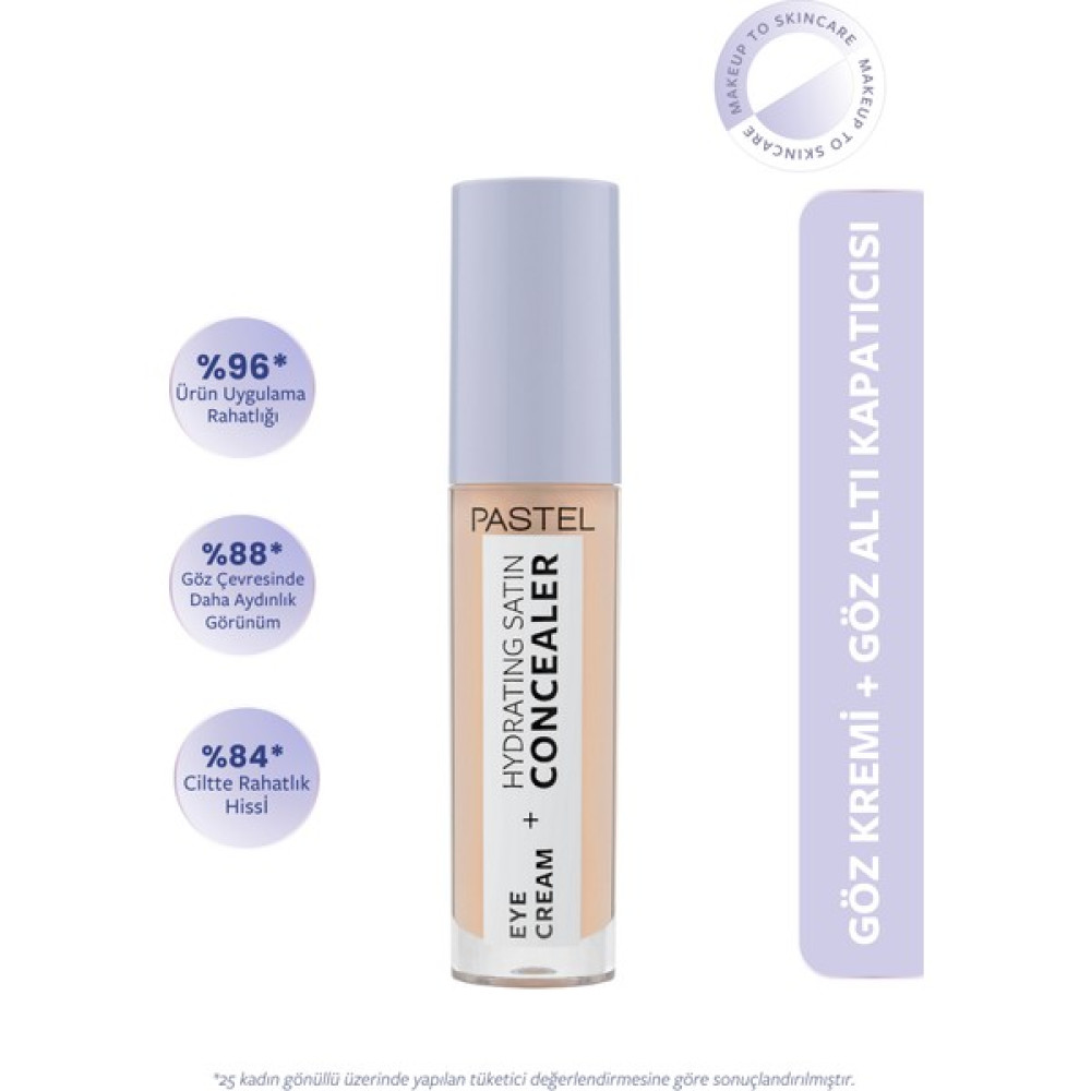 Pastel Eye Cream + Hydrating Satin Concealer - Göz Kremi + Göz Altı Kapatıcısı 61 Vanilla Göz Kremi Fiyatı