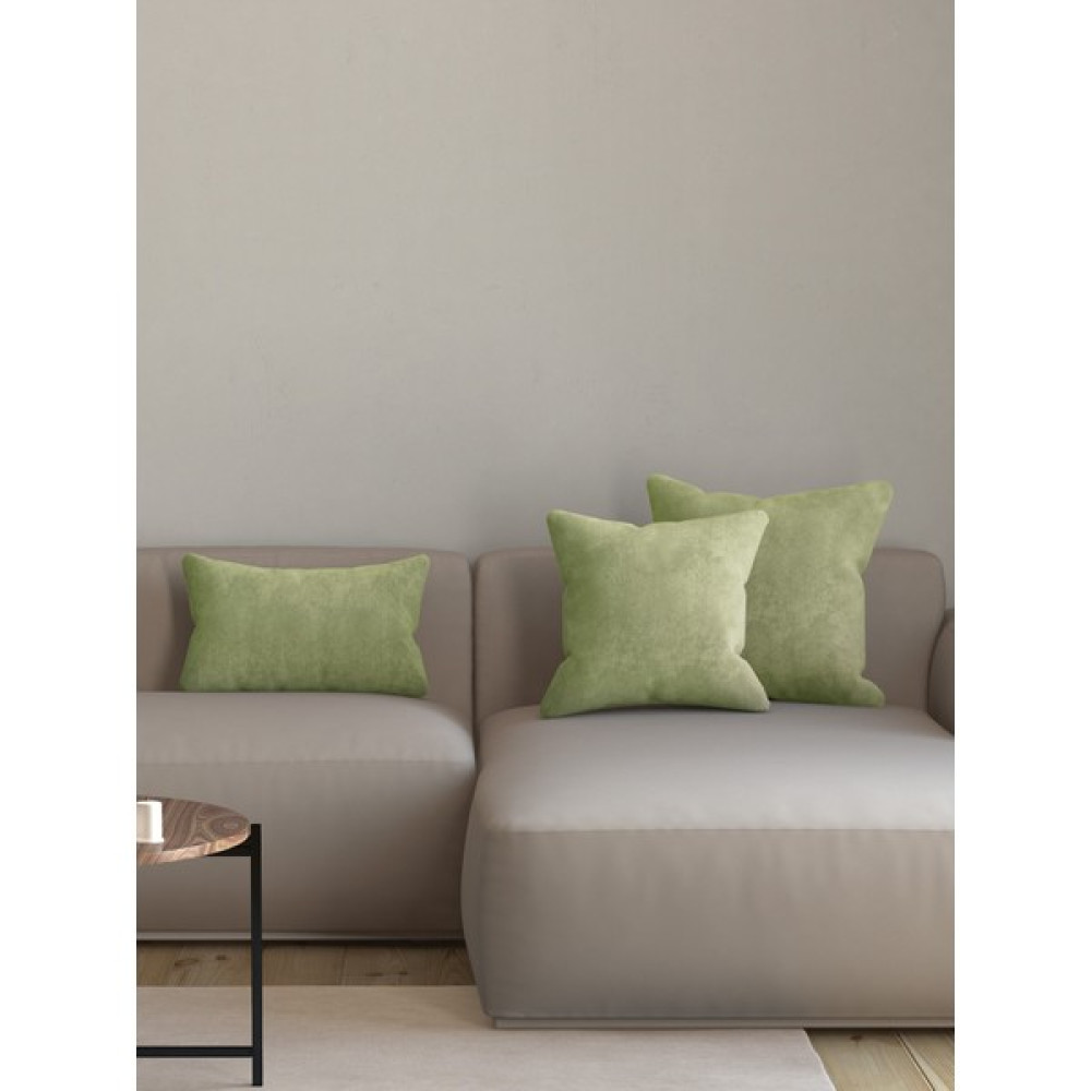 Pastel Kadife Dokulu Enginar Rengi Kırlent Yastık Kılıfı Freedom Serisi Punch Için Uygun - 40 x 40 cm - Yeşil Kırlent / Mobilya Yastığı Fiyatı