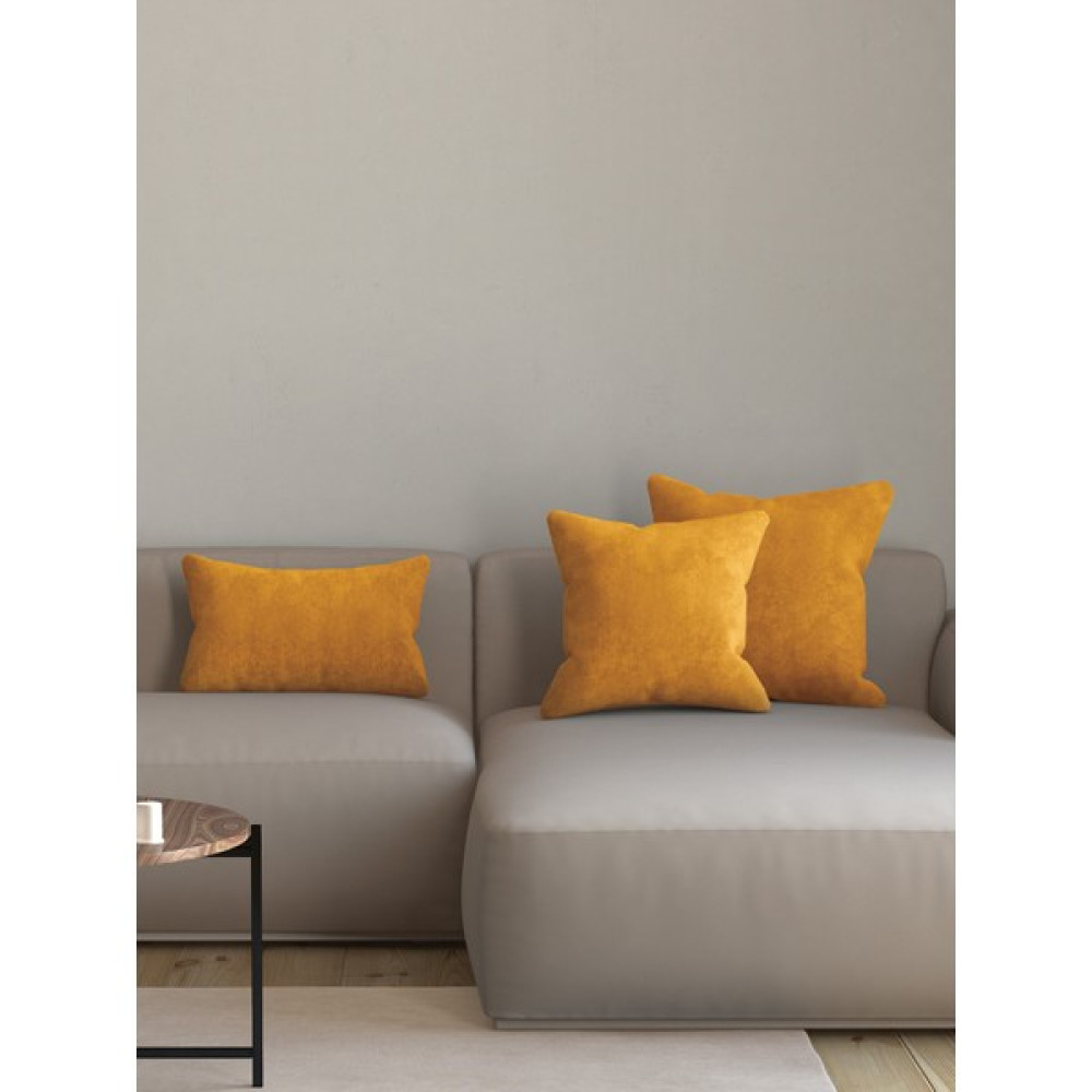 Pastel Kadife Dokulu Kadife Çiçeği Rengi Kırlent Yastık Kılıfı Freedom Serisi Punch Için Uygun - 40 x 40 cm - Turuncu Kırlent / Mobilya Yastığı Fiyatı