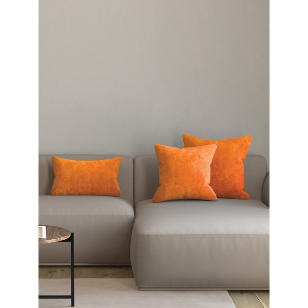 Pastel Kadife Dokulu Mandalina Turuncusu Kırlent Yastık Kılıfı Freedom Serisi Punch Için Uygun - 40 x 40 cm Kırlent / Mobilya Yastığı Fiyatı
