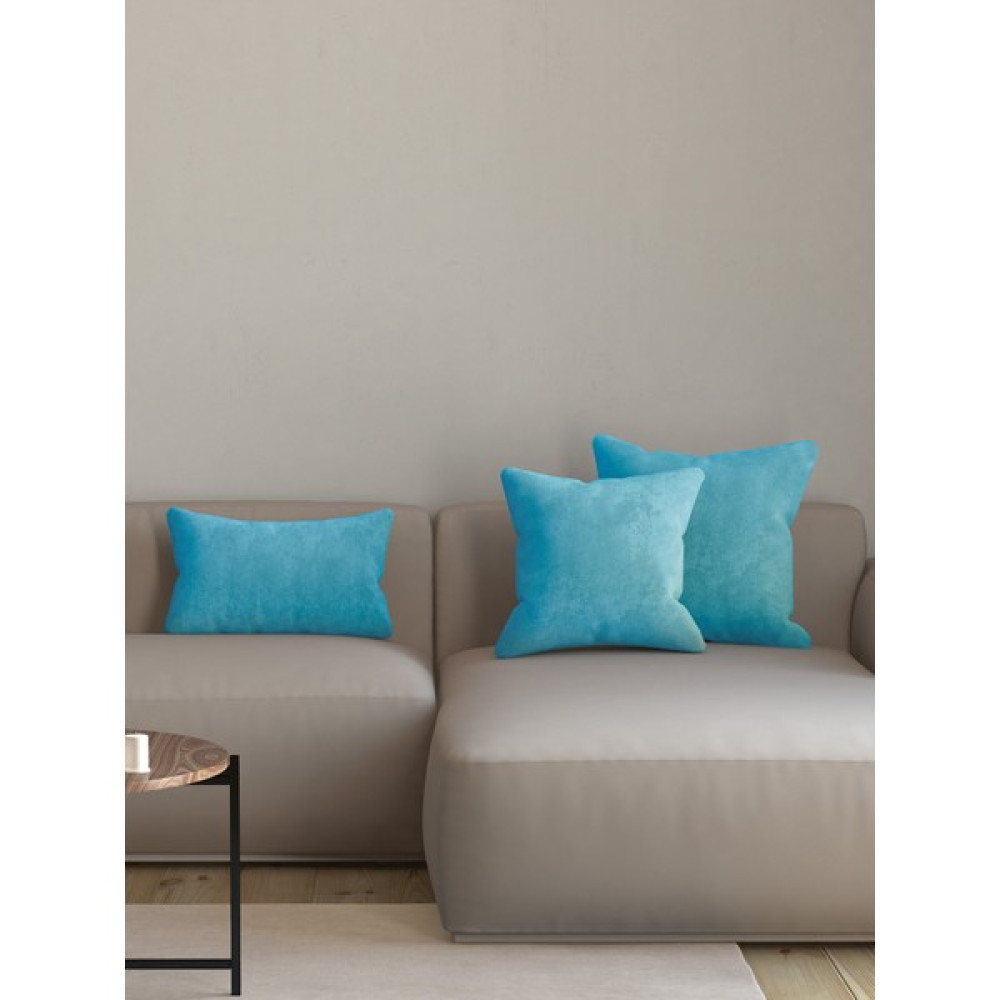 Pastel Kadife Dokulu Turkuaz Renk Kırlent Yastık Kılıfı Freedom Serisi Punch Için Uygun - 50 x 30 cm Kırlent / Mobilya Yastığı Fiyatı
