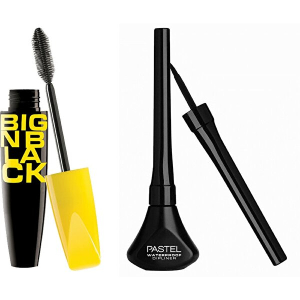 Pastel Siyah Big N Black Maskara 12 ml + Pastel Waterproof Dipliner 5 ml Rimeller / Maskaralar Fiyatı