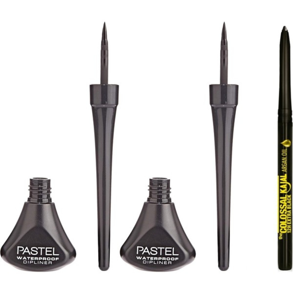 Pastel Waterproof Dipliner Siyah 2 Adet + Maybelline New York Colossal Kajal Liner Extra Black Eyeliner Fiyatı