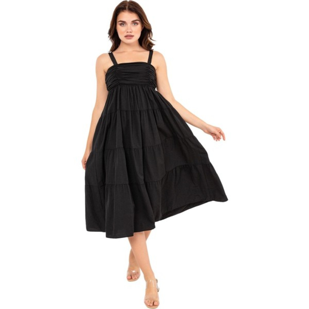 Pastelastore Askılı Pamuklu Poplin Yazlık Midi Elbise 2106 Elbise Fiyatı