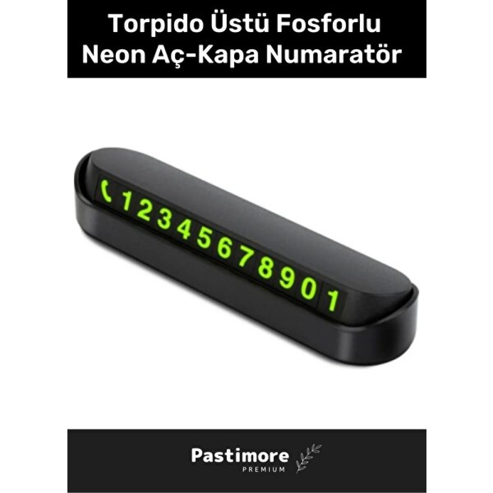 Pastimore Araç Içi Park Telefon Numarası Araba Oto Cam Kartı Torpido Üstü Fosforlu Neon Aç-Kapa Numaratör - 0 Oto Teypleri Fiyatı