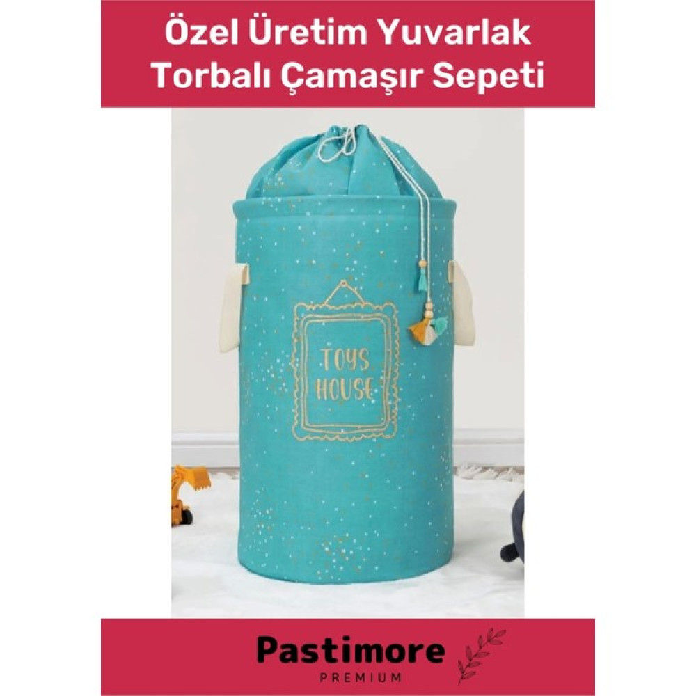 Pastimore Özel Üretim Yuvarlak Torbalı Bebek Çocuk Odası Banyo Düzenleyici Oyuncak Kirli Çamaşır Sepeti Nalburiye & Hırdavat Fiyatı