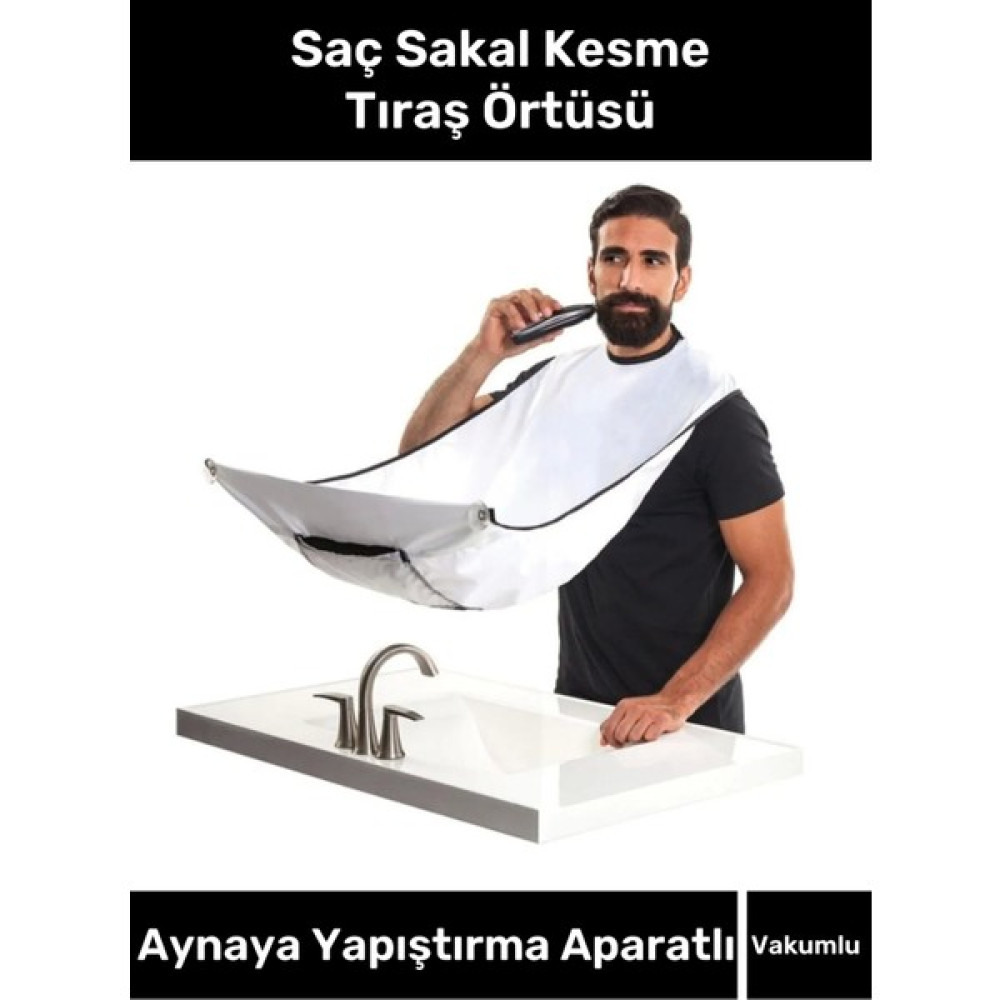 Pastimore Premium Serisi Pratik Vakumlu Aynaya Yapıştırma Aparatlı Evde Saç Sakal Kesme Beyaz Tıraş Örtüsü Saç Kesme Makineleri Fiyatı