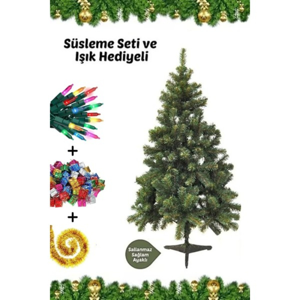 Pastimore Süsleme Seti Yılbaşı Çam Ağacı Renkli Işığı ve Yeni Yıl Süsleri Noel Paketi 180 cm 330 Dal Yılbaşı Ağacı Fiyatı