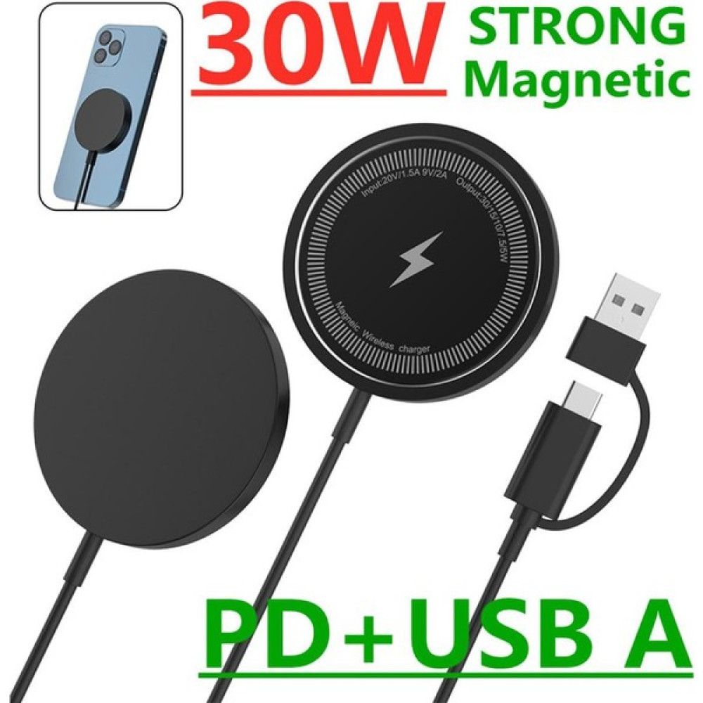 Pasty 30W Manyetik Kablosuz Şarj Cihazı Hızlı Macsafe Mag Şarj Pedi IPhone 14 13 Pro Max 12 Mini 11 Mac Güvenli Istasyon Macsafe-Şarj Cihazı (Yurt ... Cep Telefonu Şarj Cihazı Fiyatı