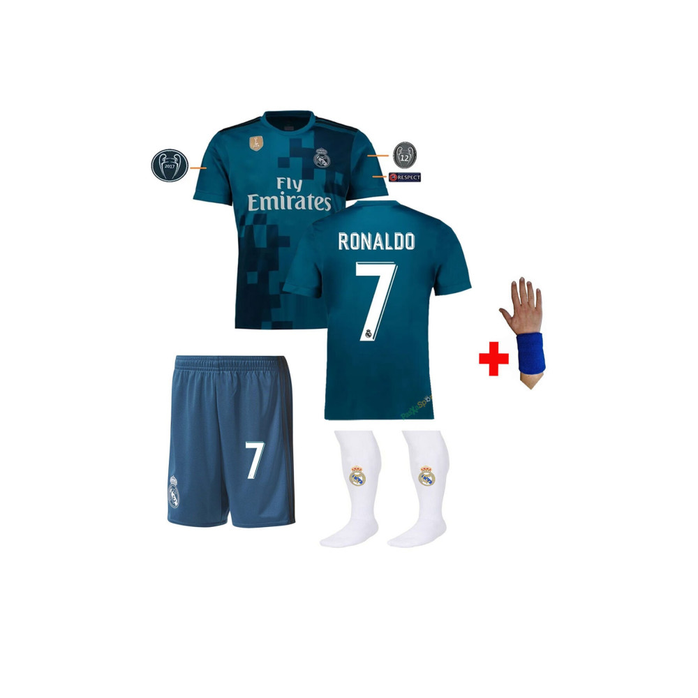 Pasxaspor 2018 Real Madrid Deplasman Ronaldo Çocuk Forması Şort Çorap Bileklik 10-11 Yaş Beden Erkek Forma Fiyatı