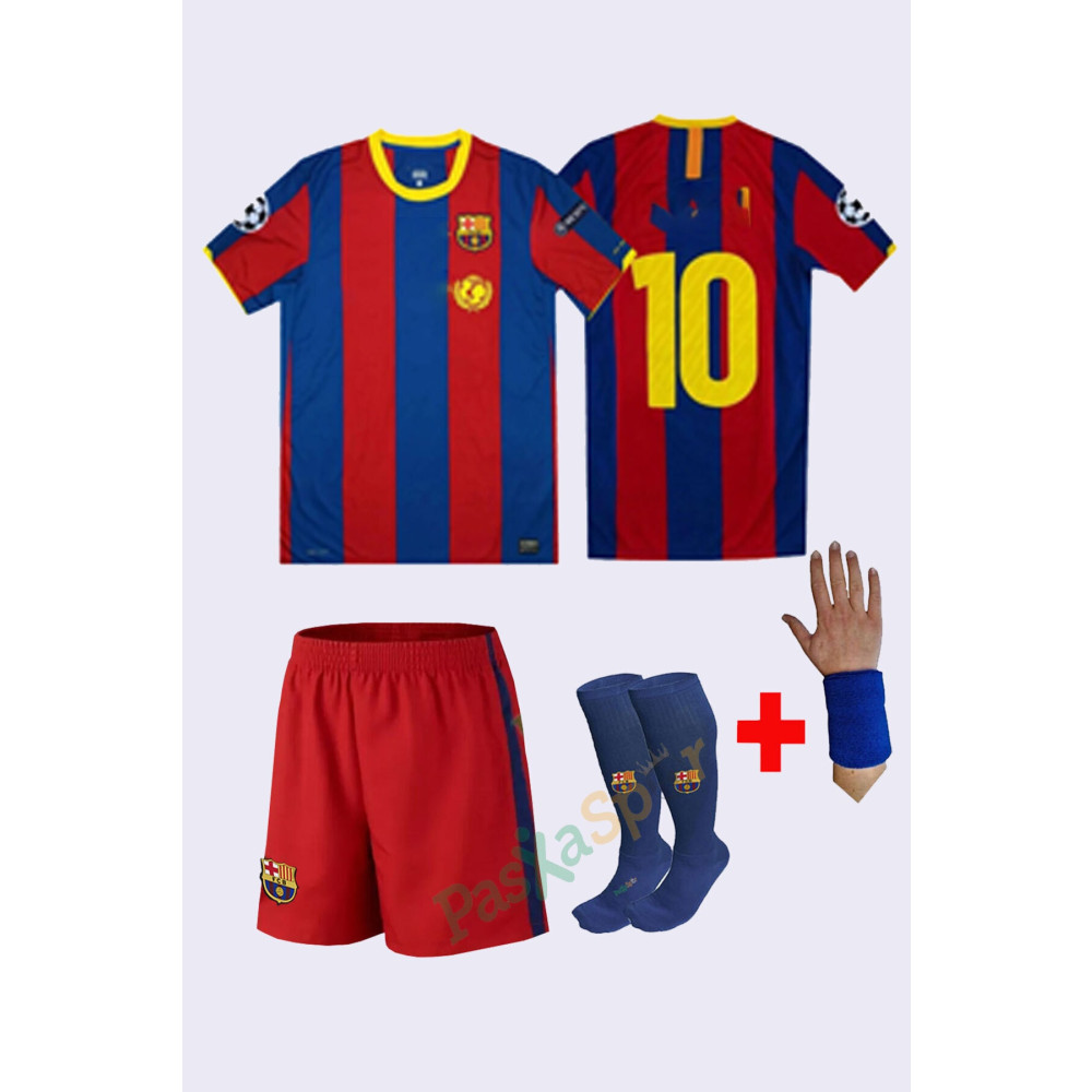 Pasxaspor Barcelona 2010-11 Şampiyonlar Ligi Finali Messi Retro Çocuk Forması Şort Çorap Bileklik 8-9 Yaş Beden Erkek Forma Fiyatı